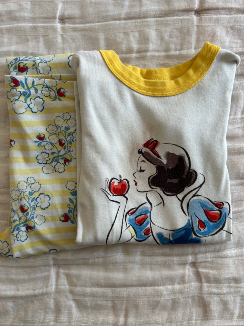 Hanna Andersson Girls 140 10 Disney Snow White Organic cotton pajama set
